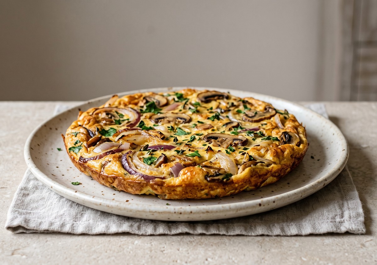 Frittata con verdure, uno dei pranzi proteici del piano