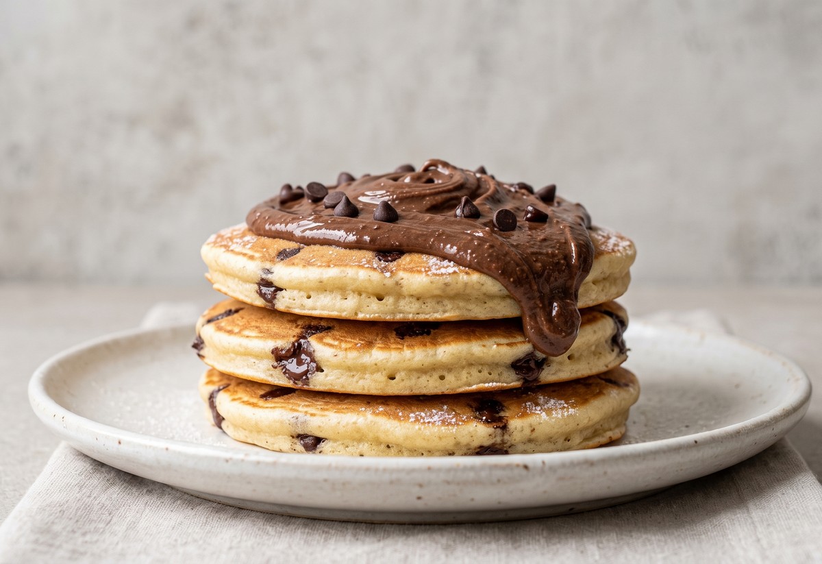 Pancake di avena e cioccolato, una delle colazioni del piano